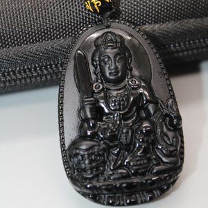 Adjustable Obsidian "Patronus" Pendant